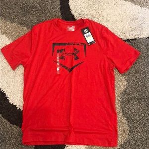 Under Armor Baseball Heat Gear Red Shirt